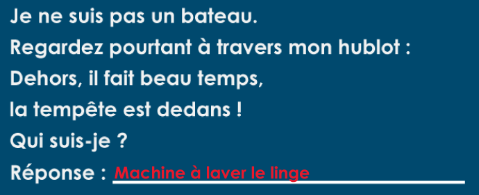 Soluce de l'énigme du livret ci-contre.