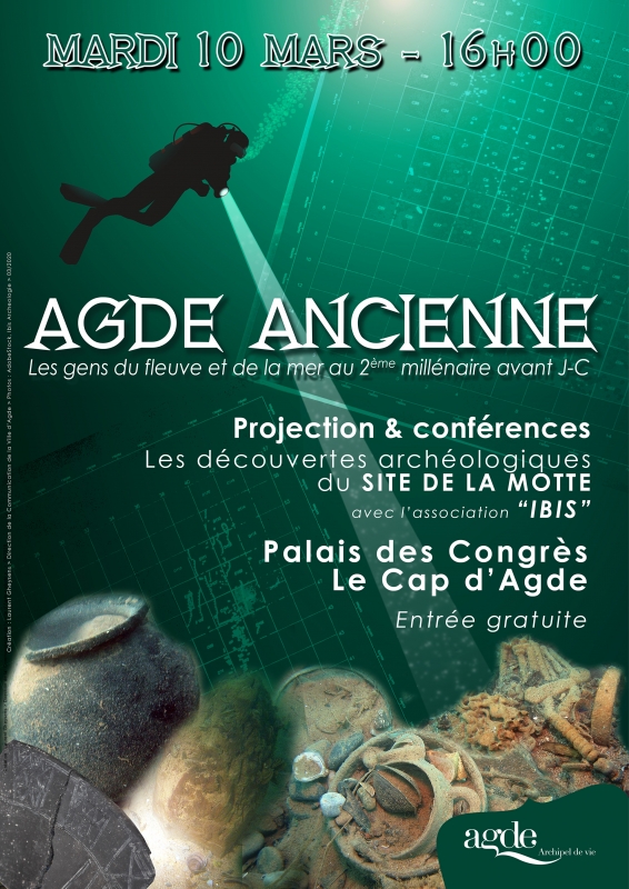 Agde ancienne - Projection & conférences - Le 10 mars 2020 - Au Palais des congrès du Cap d'Agde